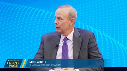 Chevron Chairman and CEO Mike Wirth talked about more efficient production in a December 6, 2024, discussion with the Atlantic Council.