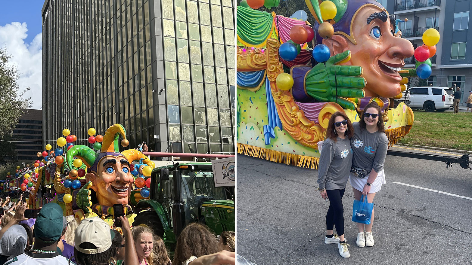 The Chevron float was a part of the first New Orleans Super Bowl Host Committee parade.