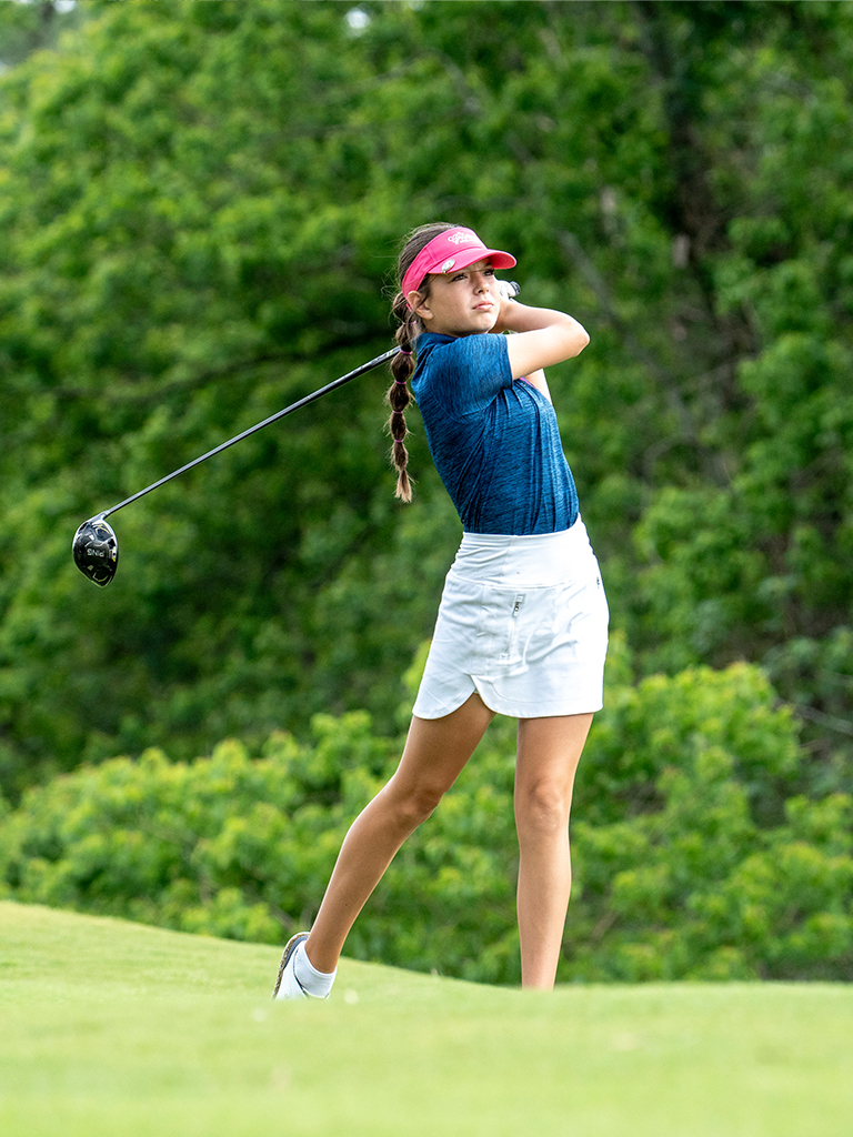 A young golfer